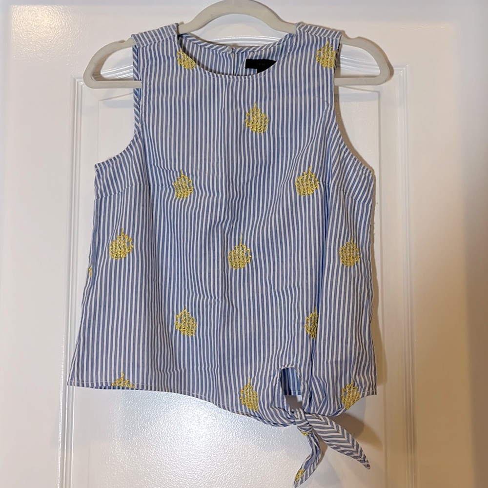J Crew Pineapple Sleeveless Top